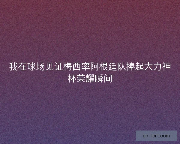 我在球场见证梅西率阿根廷队捧起大力神杯荣耀瞬间